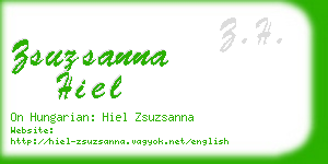 zsuzsanna hiel business card